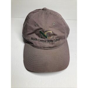 NC North Central State College Cap Hat Brown Adjustable‎ Mansfield Ohio STAINS